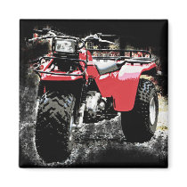 Three Wheeled ATC Red Trike Motorbike
