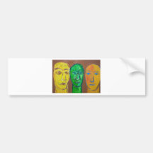 Three Wise Men (portrait expressionism) Bumper Sticker
