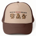 Three Wise Monkeys Hats