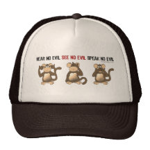 Three Wise Monkeys Hats