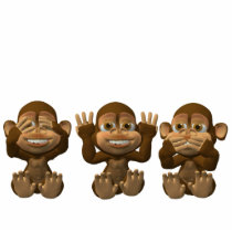 three wise monkeys photo cut outs