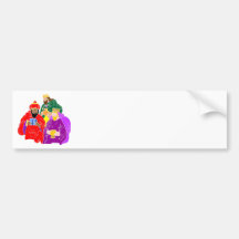 Three wisemen Christian artwork Bumper Stickers