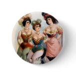 Three women in tights and feathers c.1899 buttons