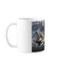 Three wooden pigeons mugs