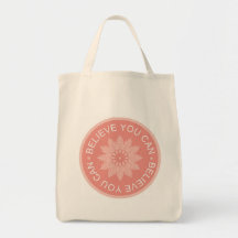 Three Word Quotes ~Believe You Can~ Canvas Bags