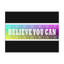 Three Word Quotes ~Believe You Can~ Postcard