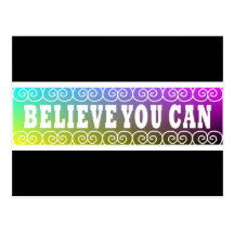 Three Word Quotes ~Believe You Can~ Postcard