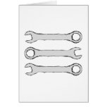 Three Wrenches. Sketch Grey and Black. Custom cards