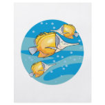 three yellow butterfly fish flyers