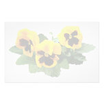 Three Yellow Pansies Stationery Paper