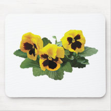 ThreeYellowPansies Mouse Mat