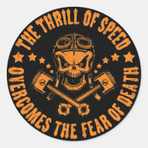 Thrills Overcome Fear Sticker