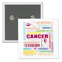 Throat Cancer Awareness Collage Pins