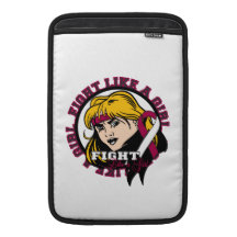 Throat Cancer Fight Like A Girl Attitude MacBook Air Sleeves