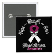 Throat Cancer  Hope Strength Love Button