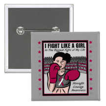 Throat Cancer I Fight Like A Girl Battle Pin