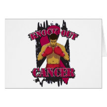 Throat Cancer Knock Out Cancer Greeting Cards