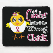 Throat Cancer Picked The Wrong Chick Mouse Mat
