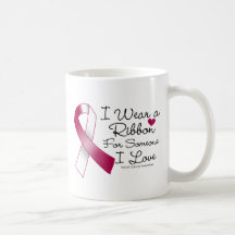 Throat Cancer Ribbon Someone I Love Coffee Mug