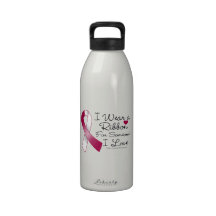 Throat Cancer Ribbon Someone I Love Reusable Water Bottle