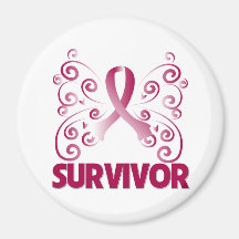 Throat Cancer Survivor Butterfly Refrigerator Magnet