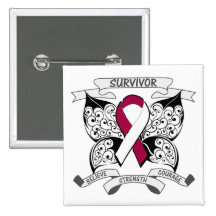 Throat Cancer Survivor Butterfly Strength Pins