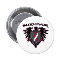 Throat Cancer Survivor Crest Button