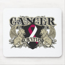 Throat Cancer Survivor Mens Heraldry Mouse Pad