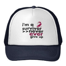 Throat Cancer Survivor Never Give Up Hat