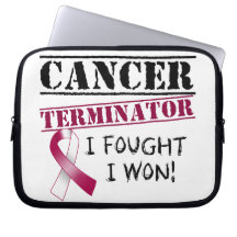 Throat Cancer Terminator Computer Sleeve