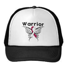 Throat Cancer Warrior Tribal Butterfly Trucker Hat