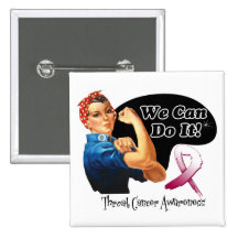 Throat Cancer We Can Do It Rosie The Riveter Button