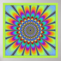 Throbbing Orange Flower posters