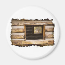 Through and Through Cabin Window Refrigerator Magnets