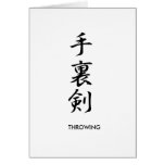Throwing Knives - Shuriken Greeting Card