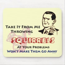 Throwing Squirrels Retro Inspired Mousepad