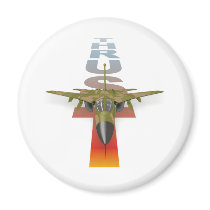 Thrust supersonic fighter jet, air force pilot magnet