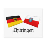 Thueringen, Germany Flag Tiles postcards