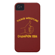 thumb wrestling champion 1984 iPhone 4 Case-Mate cases