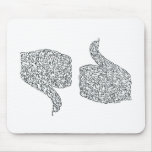 Thumbs Up and Down Mouse Pads