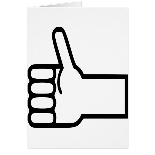 Thumbs up greeting card | Zazzle
