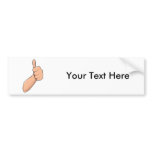 Thumbs Up / Hitchhiking Hand Sign Gesture 3 Bumper Sticker