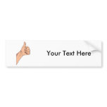 Thumbs Up / Hitchhiking Hand Sign Gesture Bumper Stickers