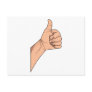 Thumbs Up / Hitchhiking Hand Sign Gesture Postcard