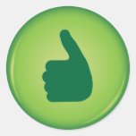 Thumbs up round sticker