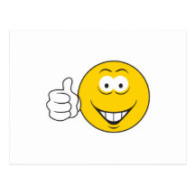 Thumbs Up Smiley Face Postcards