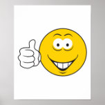 Thumbs Up Smiley Face posters
