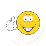 Thumbs Up Smiley Face Stickers