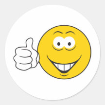 Thumbs Up Smiley Face Stickers
