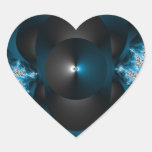 Thunder and Lightening Galaxies Heart Stickers